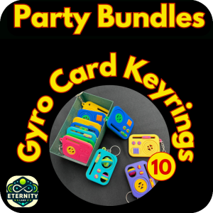 Gyro Card Keyrings - Pack of 10 - Customise Your Own