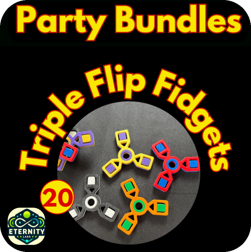 Triple Flip Fidgets - Pack of 20 - Customise Your Own