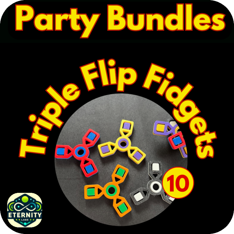 Triple Flip Fidgets - Pack of 10 - Customise Your Own