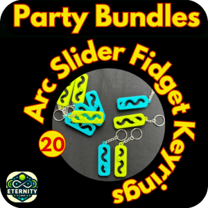 Arc Slider Fidget Keyrings - Pack of 20 - Customise Your Own