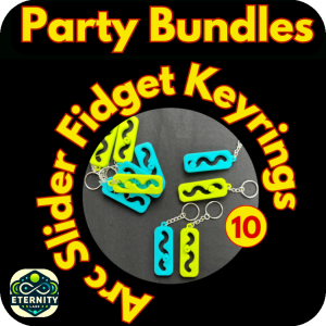 Arc Slider Fidget Keyrings - Pack of 10 - Customise Your Own