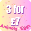 3 for £7 - Animal Fidget Keyrings