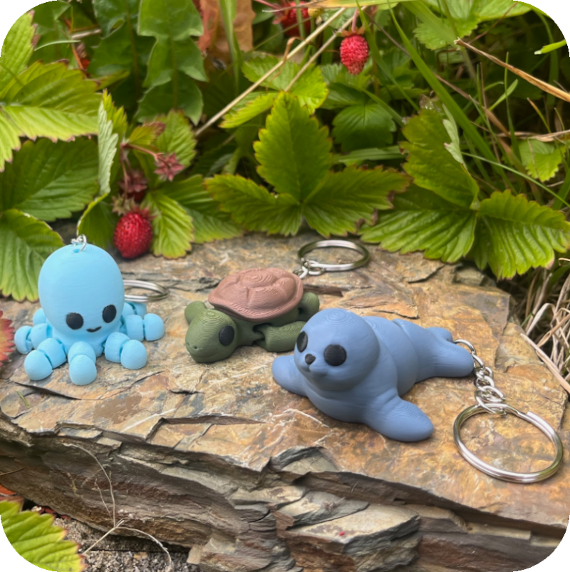 3 for £7 - Animal Fidget Keyrings