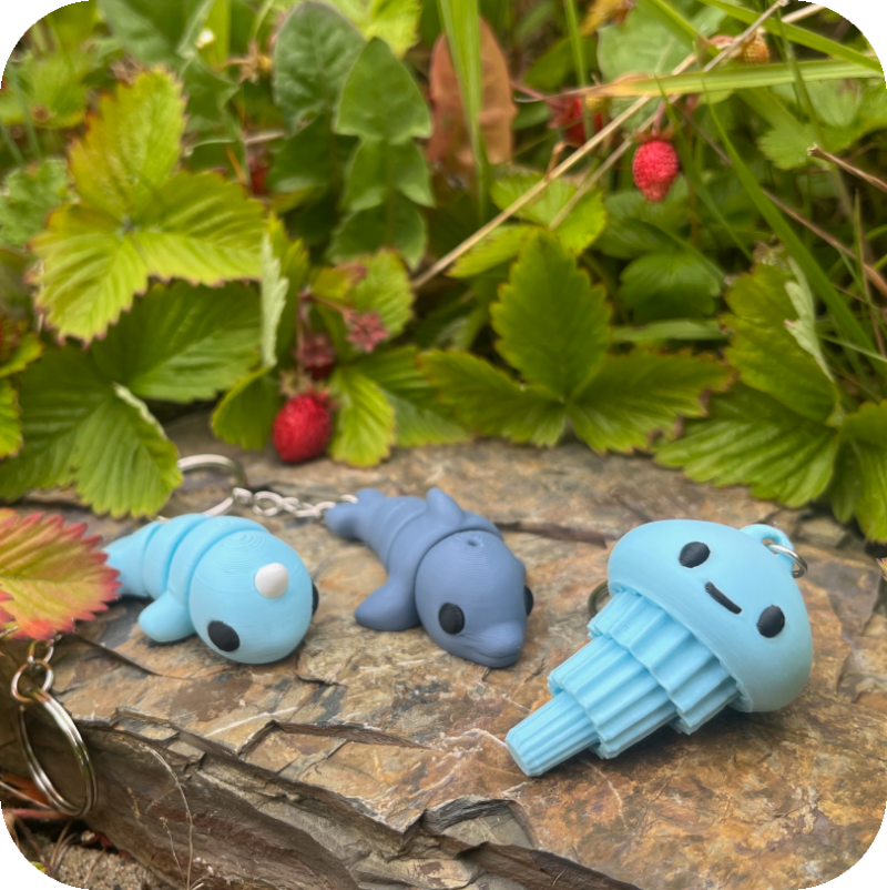 3 for £7 - Animal Fidget Keyrings