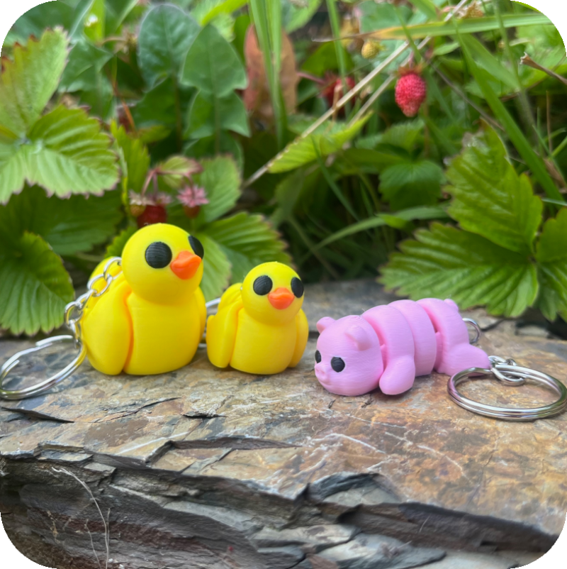 3 for £7 - Animal Fidget Keyrings