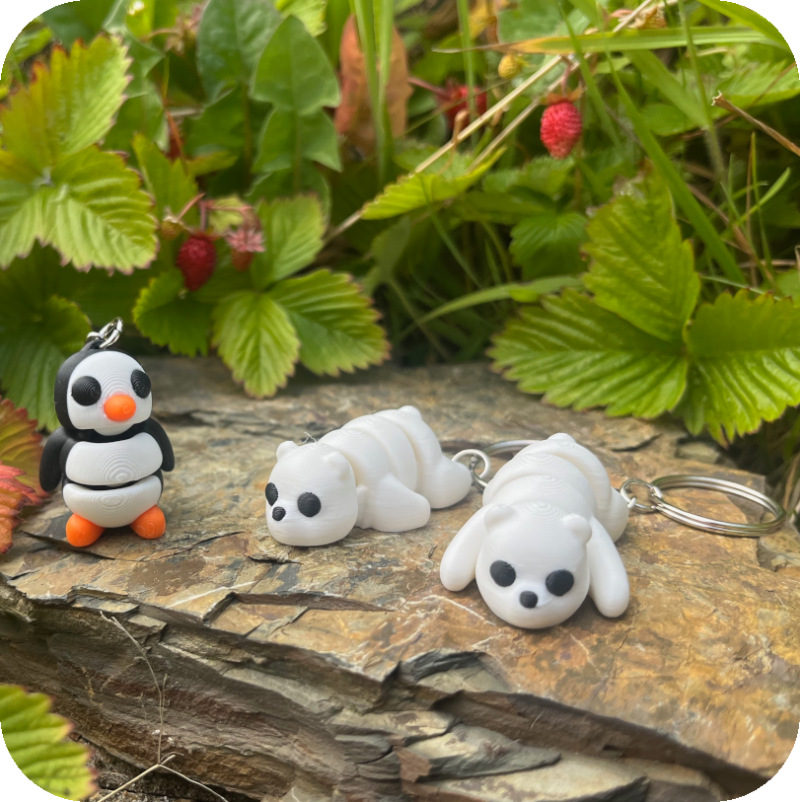 3 for £7 - Animal Fidget Keyrings