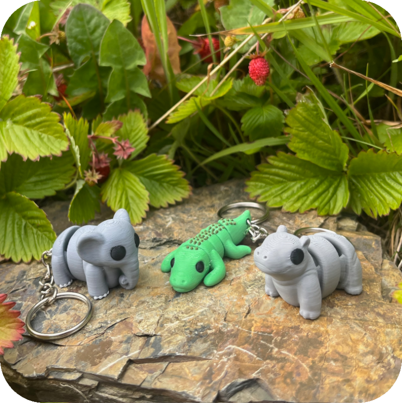 3 for £7 - Animal Fidget Keyrings