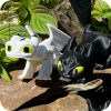 The Fury Family - Toothless, Light Fury, Dart, Pouncer & Ruffrunner