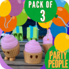 Cupcake (Customisable) - Pack of 3
