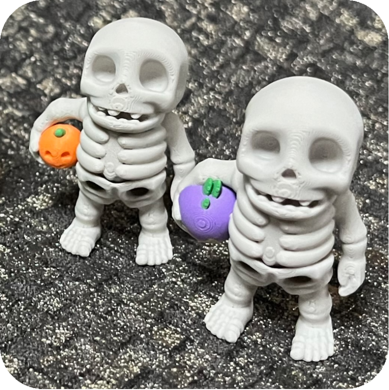 Skeleton with Pumpkin