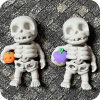 Skeleton with Pumpkin