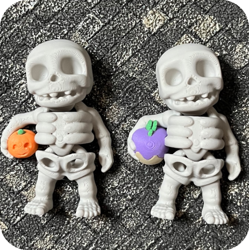 Skeleton with Pumpkin