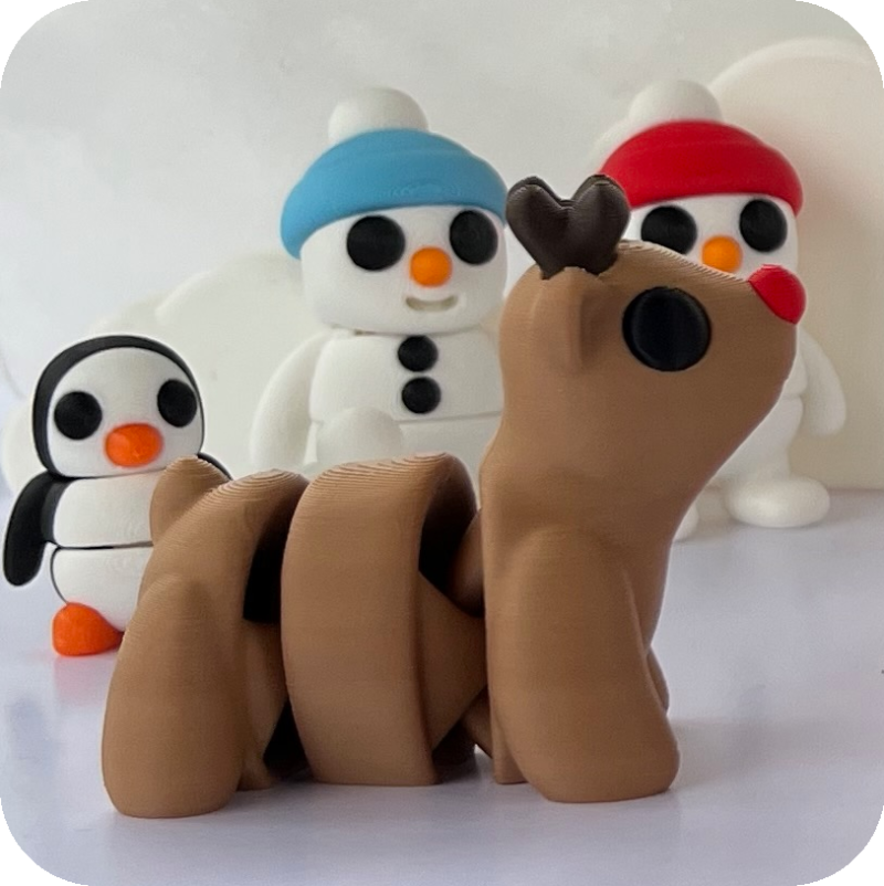 YP3D_Website_Category_ModelCollection_Animals_05515_Reindeer Rudolph the red nosed Reindeer (Caribou)