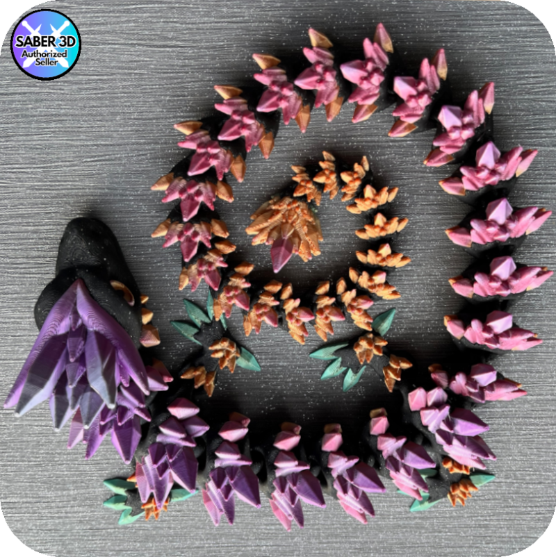 Crystal Dragon (Large) (2 Colour) With Egg