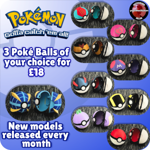 YP3D_Website_Category_YoYoTheChicken_PokeBalls_4701_Pokeballs_3for18 Poké Balls<br>3 for £18
